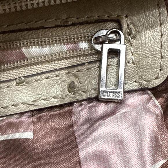 Vintage Guess Purse Y2K Monogram Logo Beige Tan Hand Bag - Picture 13 of 15